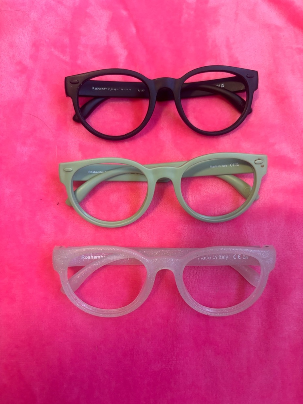 Ro Sham Bo Toddler Glass Frames Round Frame Eyewear - Black, Mint, Light Purple